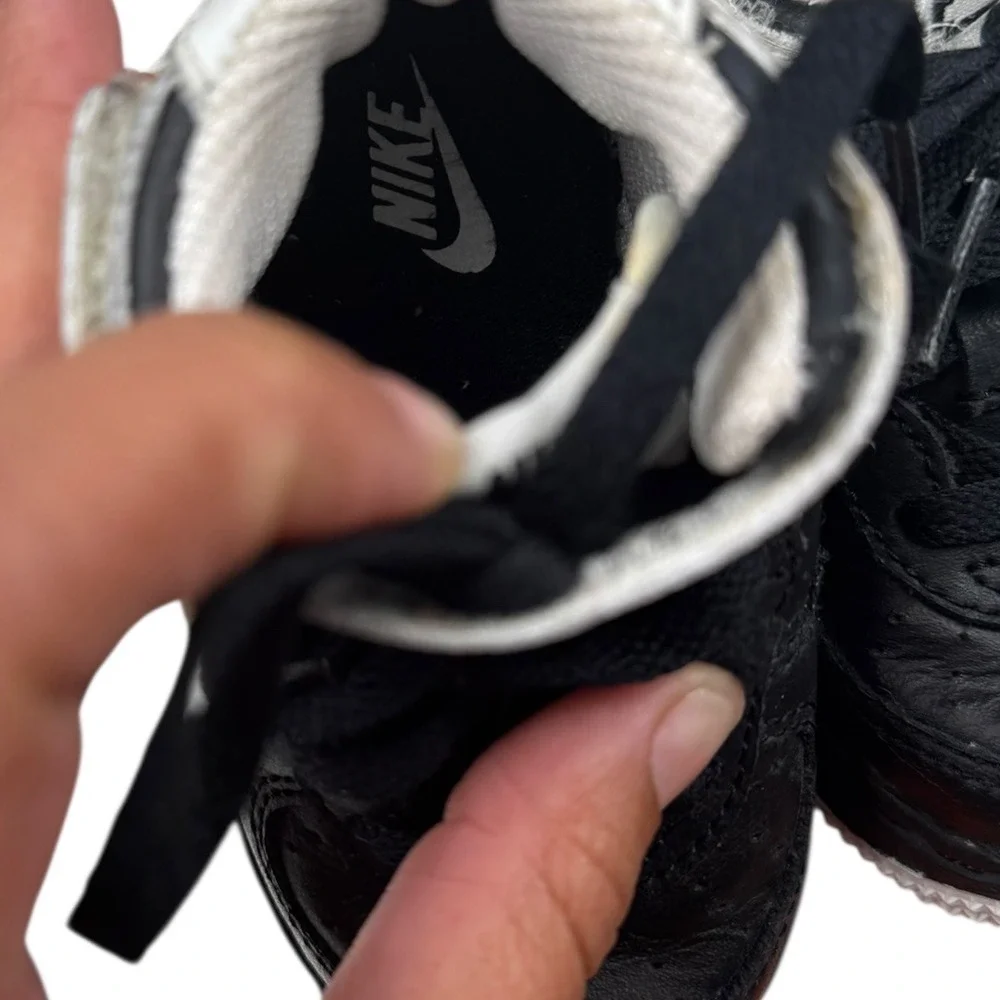 Nike Force 1 Mid TD Toddler Shoes‎ Black White Sneakers Size 4C Baby SU